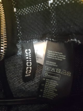 Falda cuadros H&M mujer