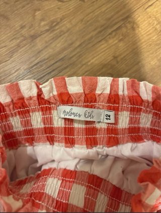 Falda Vichy Niña Roja y Blanca talla 12