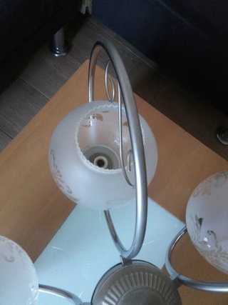 Lámpara araña 5 luces cristal y metal