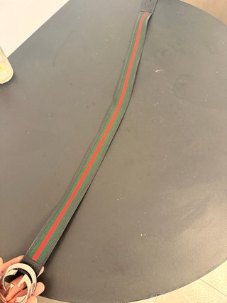 Cinturón Gucci Original Rayas Verdes y Rojas