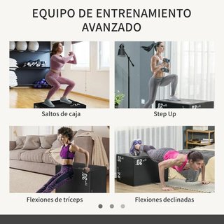 Cajón Salto 3 en 1 3 Alturas Pliométrico 120kg