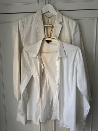 Americana Massimo Dutti Blanca Regalo camisa