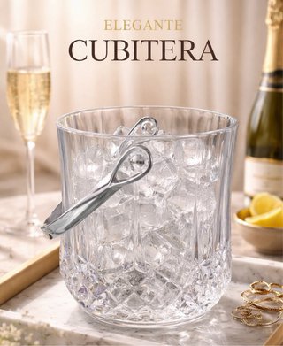 Cubitera de cristal tallado sin estrenar