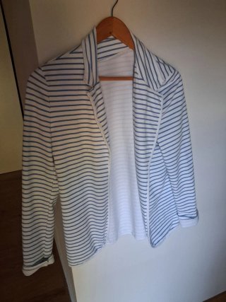 Americana rayas azul y blanco