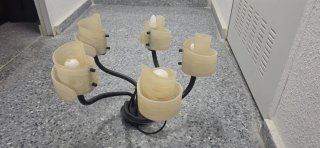Lámparas de salón, una de 3 focos y otra de 4.