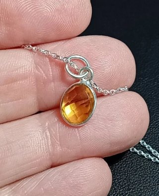 Collana Argento 925 Citrino Naturale