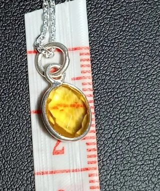 Collana Argento 925 Citrino Naturale