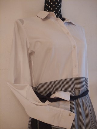 Vestido camisero rayas manga larga