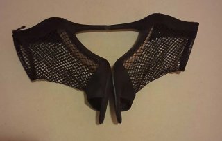 Tronchetto donna a rete nero