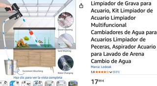 Pulitore per acquario 92cm nuovo