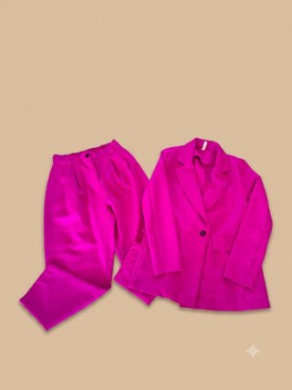 Completo Fucsia: Blazer e Pantalone