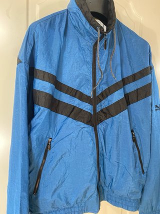 Felpa a zip Puma Vintage blu lucido