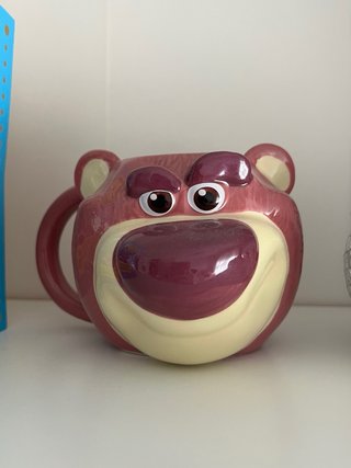 Taza Rosa Cerámica Oso Toy Story