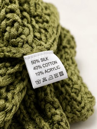 Top Last Woman in maglia verde seta e cotone
