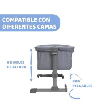 Cuna colecho Chicco Next2Me gris – regulable