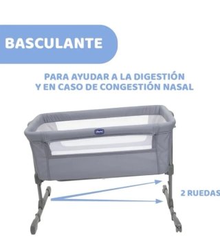 Cuna colecho Chicco Next2Me gris – regulable