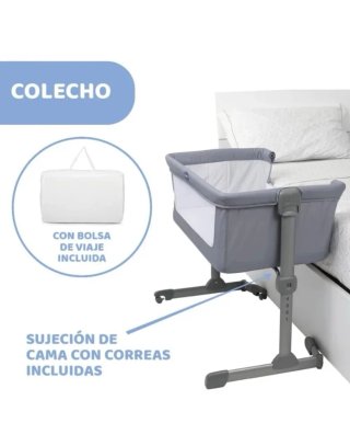 Cuna colecho Chicco Next2Me gris – regulable