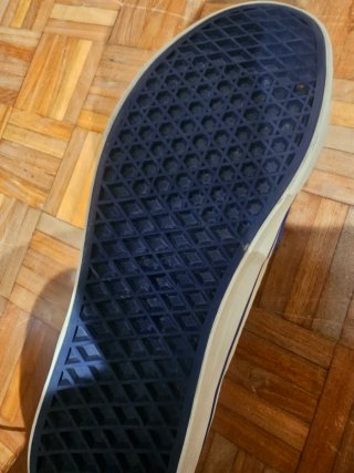 Zapatillas Vans Altas Azul y Blanco originales.