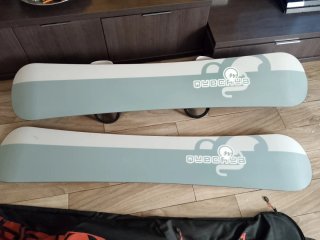 Lote 2 Tablas de Snowboard con Fijaciones y Bolsa