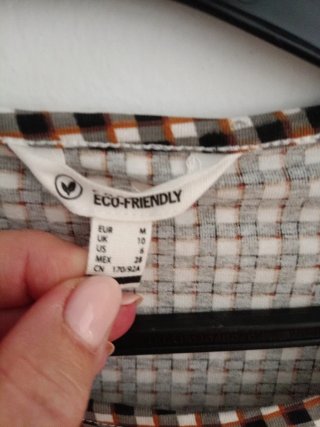 Blusa de cuadros manga larga