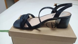 Sandalias D Shoes fiesta negras talla 38