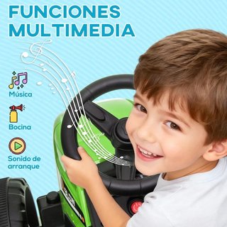 Tractor Eléctrico Infantil con Remolque y Mando