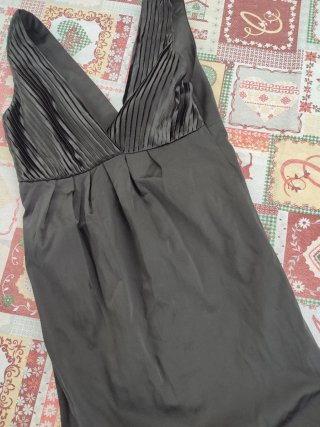Vestido fiesta negro con cremallera