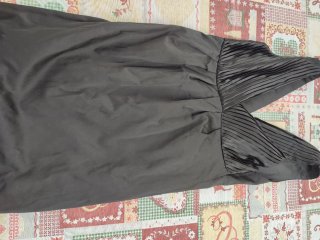 Vestido fiesta negro con cremallera