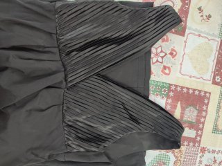 Vestido fiesta negro con cremallera