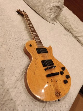 Guitarra Eléctrica Les Paul Madera Natural
