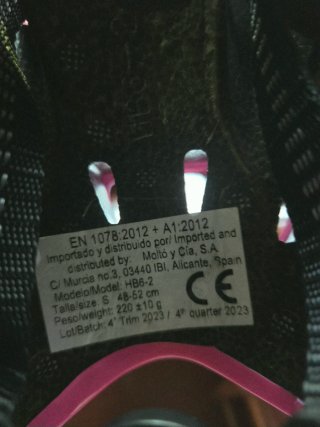 Casco infantil Moltó rosa
