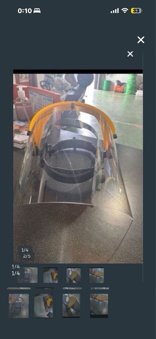 Careta desbrozadora con 2 pantallas