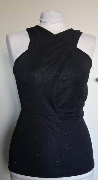 Top donna incrocio nero
