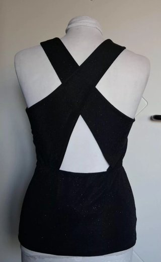 Top donna incrocio nero