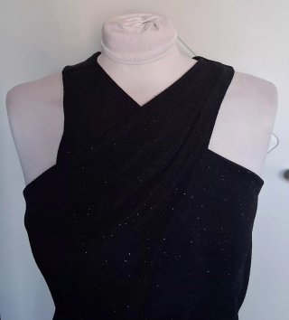 Top donna incrocio nero