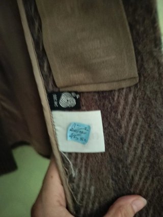 Chaquetón mujer marrón y gris