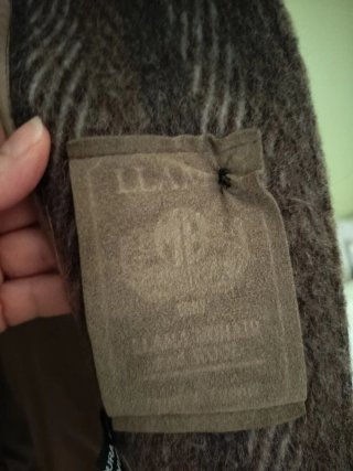 Chaquetón mujer marrón y gris