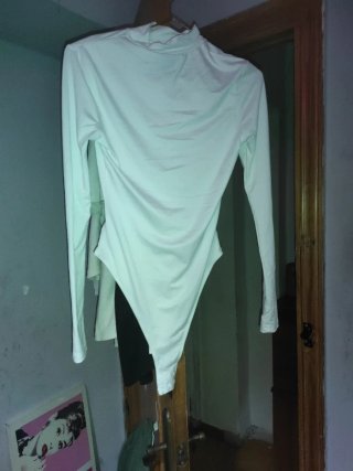 Body manga larga cuello alto talla S