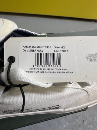 Zapatillas Lona Aeronautica Militare Beige/Blanco