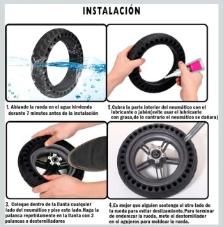 Ruedas Macizas 10 Pulgadas Patinete Eléctrico
