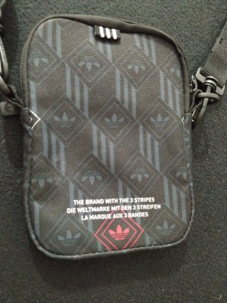 Bandolera Adidas Negra y Gris