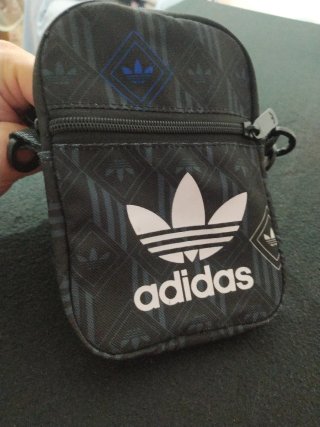 Bandolera Adidas Negra y Gris