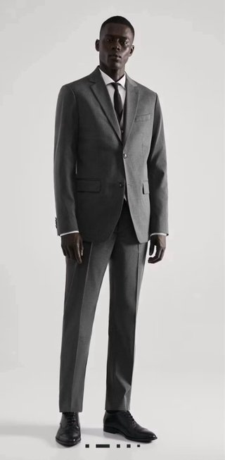Traje Mango Gris