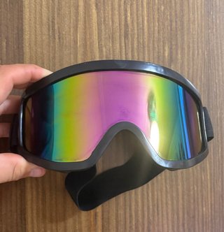 Gafas de moto con lente multicolor