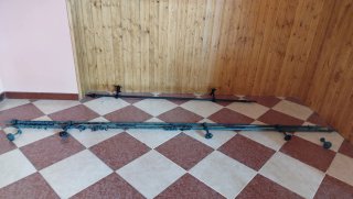 Barras de cortina forja metal negro/plata