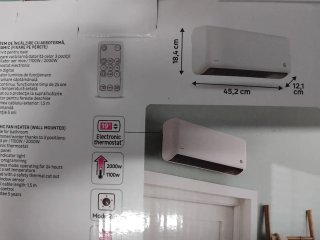Calefactor cerámico eléctrico de pared Equation