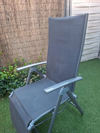 2 sillas Tumbonas Aluminio Houston Gris