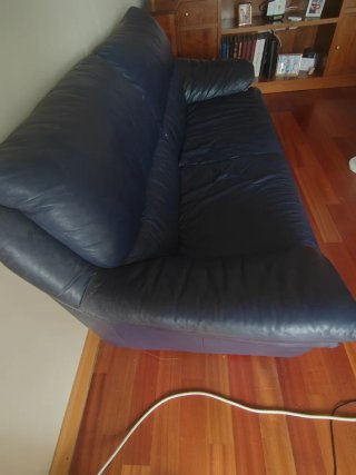 Sofá 3+2 plazas azul + funda regalo