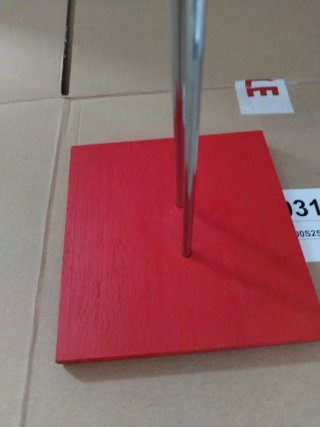 Portarotolo rosso legno e acciaio