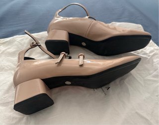 Zapatos tacón medio bajo Mary Janes Beige Talla 39